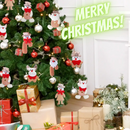 Kit 10 Pendente Pelúcia Papai Noel Enfeite 16cm Arvore Natal