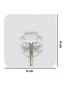 10 Ganchos Adesivo Parede Super Aderência - Transparente