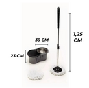 Mop Giratório Com Cesto Em Inox C/2 Limpeza Giratório 9L