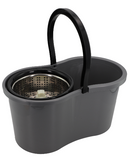 Mop Giratório Com Cesto Em Inox C/2 Limpeza Giratório 9L