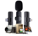 Kit 02 Microfone Lapela Sem Fio Celular Wireless Alcance 5 Metros