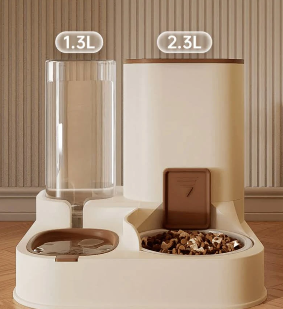 Alimentador Automático Pet Com Dispenser De Água De Grande Capacidade