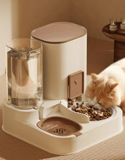 Alimentador Automático Pet Com Dispenser De Água De Grande Capacidade
