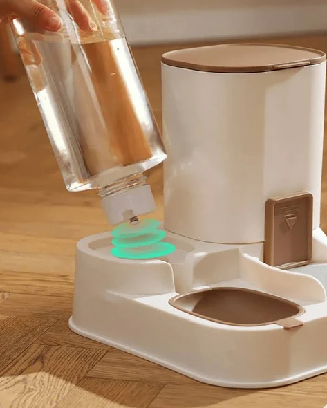Alimentador Automático Pet Com Dispenser De Água De Grande Capacidade