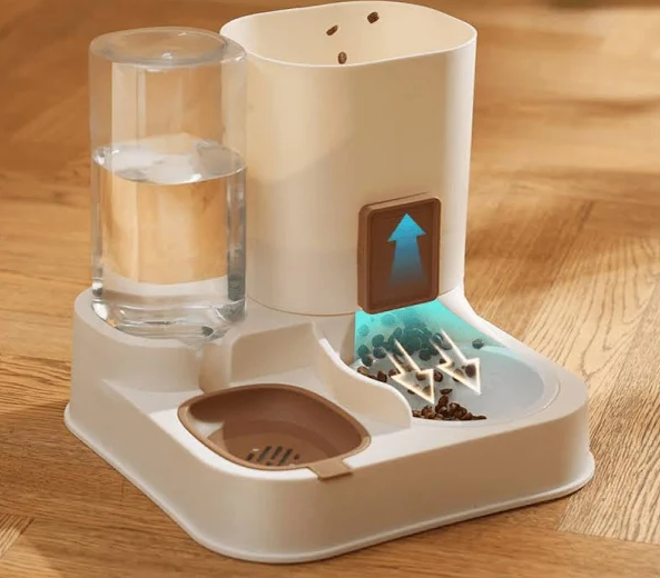 Alimentador Automático Pet Com Dispenser De Água De Grande Capacidade