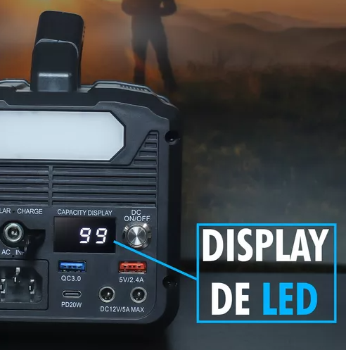 Gerador De Energia Portátil 200w 220v Solar Recarregável Usb