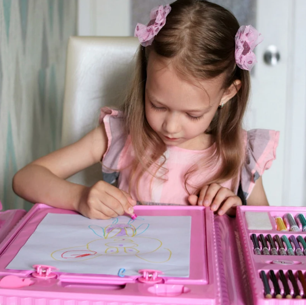 Maleta De Pintura Infantil Estojo 86 Peças Para Colorir