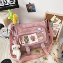 Bolsa mensageiro estilo coreano para mulheres, grande capacidade, mochila de faculdade feminina, bolsa de ombro versátil