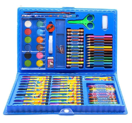 Maleta De Pintura Infantil Estojo 86 Peças Para Colorir