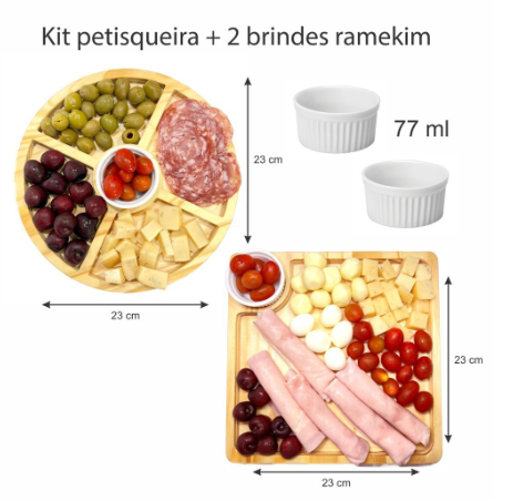 2 Petisqueira Frios Queijos e Carnes + Brinde
