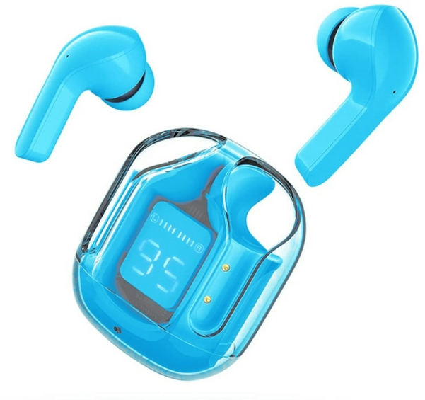 Fones De Ouvido Esportivos HiFi Bluetooth v5 Transparentes TWS Air
