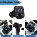 Adaptador Bluetooth Carro Universal Transmissor Carregador + BRINDE