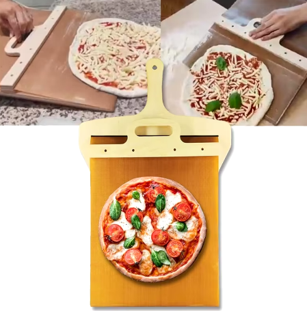 Pá de Pizza com Alça de Madeira