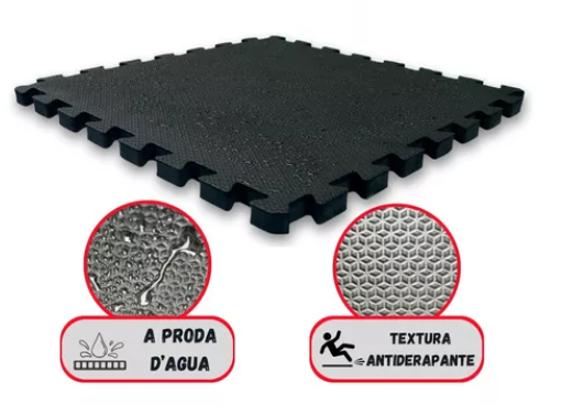 Kit 12 e 4 Tatames Tapete Eva Linha Premium