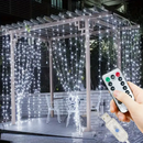 Cortina de Luzes LED 6M/3M com 8 Modos | Controle Remoto USB