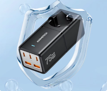 Carregador Rápido Digital Desktop Power Strip. 2 tomadas AC e controle remoto via APP. Proteção contra sobrecarga