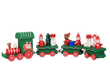 Trem de madeira de Natal