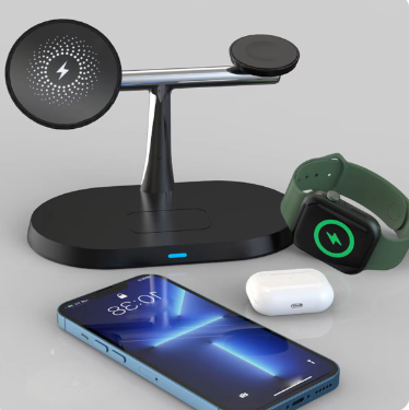 Base De Carregamento Indução 3 Em 1 Para iPhone
