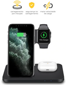 Base De Carregamento Indução 3 Em 1 Para iPhone