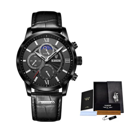 Relógio Masculino Lige Ocean King+ Brinde+frete gratis a pronta entrega