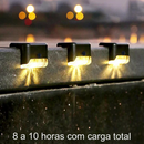 Luminária Externa de Led Solar À Porva D'água Para Muro, Escada, Cercas