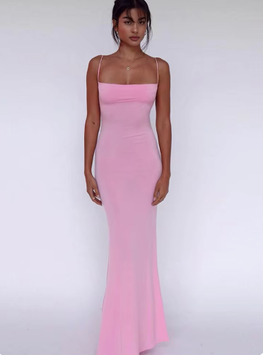 Vestido Longo Slip Dress em Seda Fria Verão