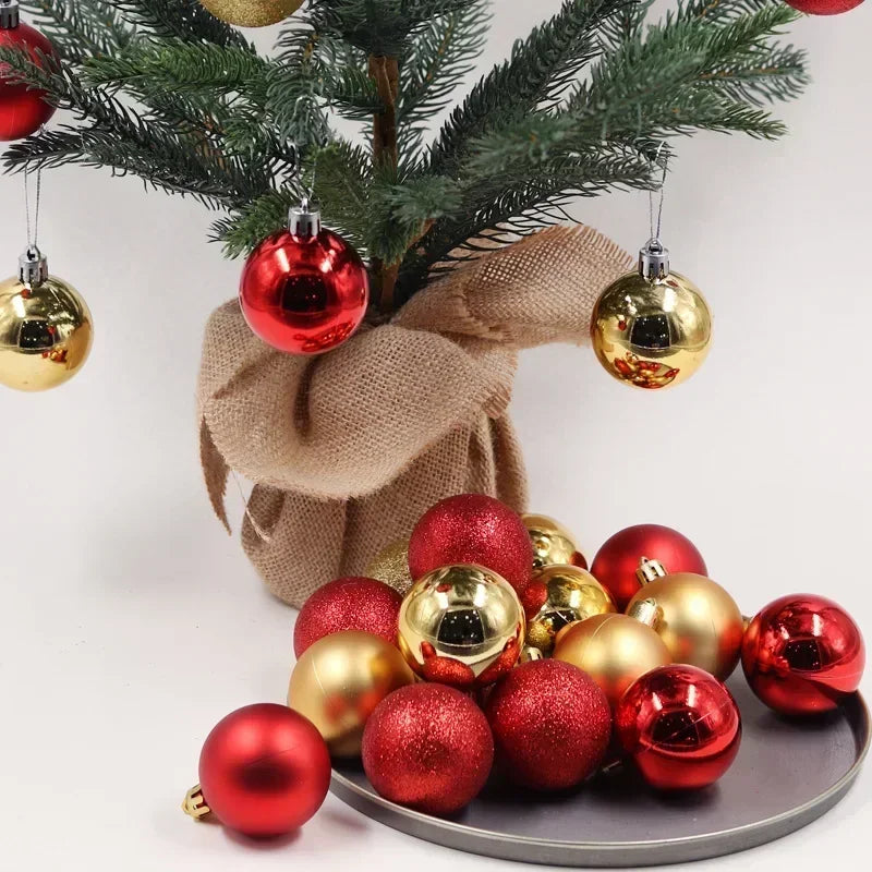 24 Peças de Bolas de Natal - Decore com Estilo e Durabilidade