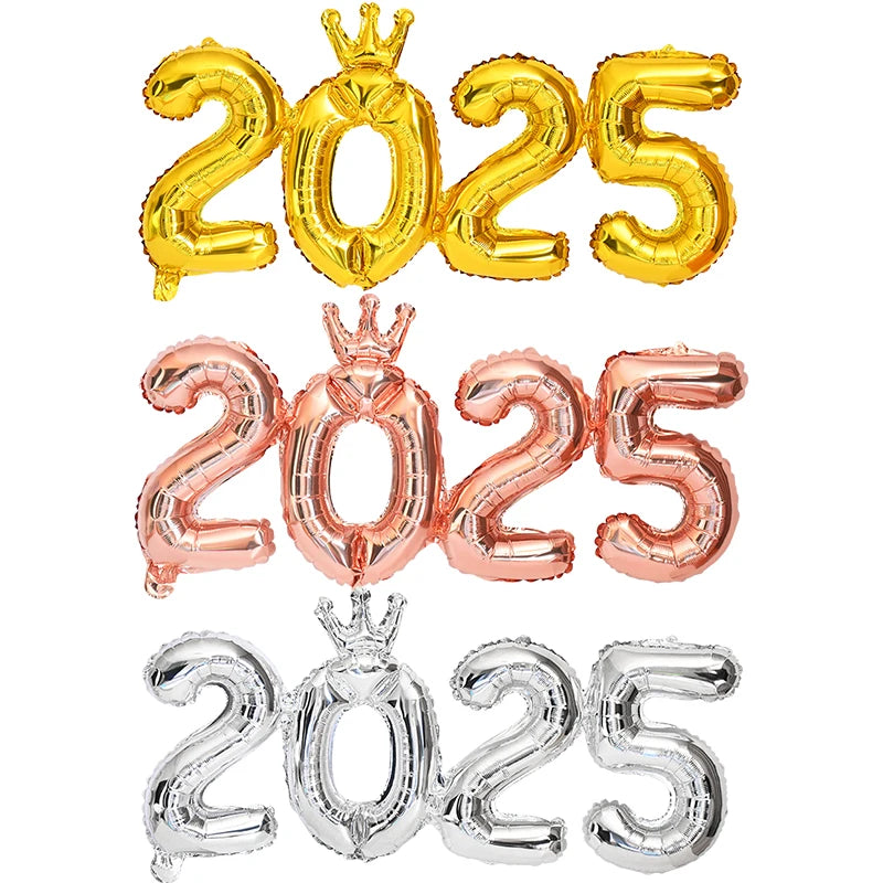 Decoração de Ano Novo 2025 com Balões Foil | Glamour e Realeza