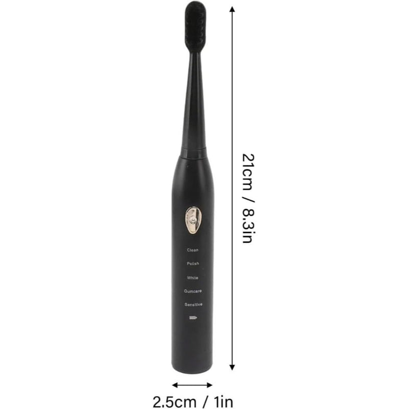 Escova Dental Elétrica Usb Com 3 Cabeças E Base De Apoio