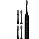 Escova Dental Elétrica Usb Com 3 Cabeças E Base De Apoio