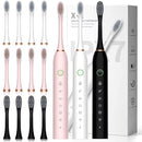 Escova Dental Elétrica Usb Com 3 Cabeças E Base De Apoio