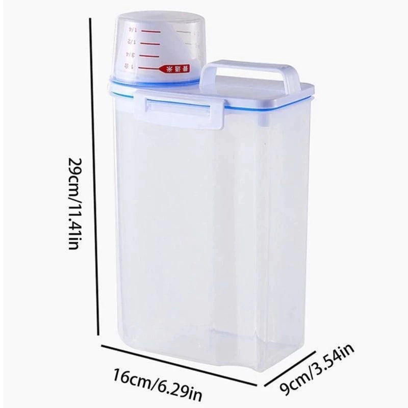 Pote Hermético 2.5L com Copo Medidor Bico Dosador Cozinha Mantimentos - COMPRE 2 LEVE 3 UNIDADES