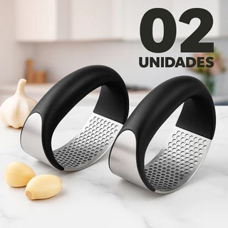 Kit triturador de alho em aço inoxidável ABS - KIT 2 PEÇAS