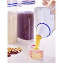 Pote Hermético 2.5L com Copo Medidor Bico Dosador Cozinha Mantimentos - COMPRE 2 LEVE 3 UNIDADES