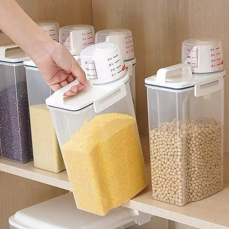 Pote Hermético 2.5L com Copo Medidor Bico Dosador Cozinha Mantimentos - COMPRE 2 LEVE 3 UNIDADES