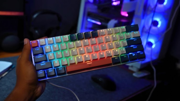 Machenike K500-B61 Mini Teclado Mecânico Formato 60% com Fio