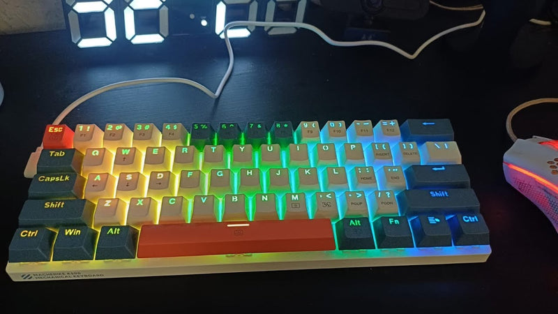 Machenike K500-B61 Mini Teclado Mecânico Formato 60% com Fio