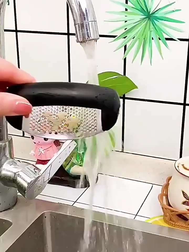 Kit triturador de alho em aço inoxidável ABS - KIT 2 PEÇAS