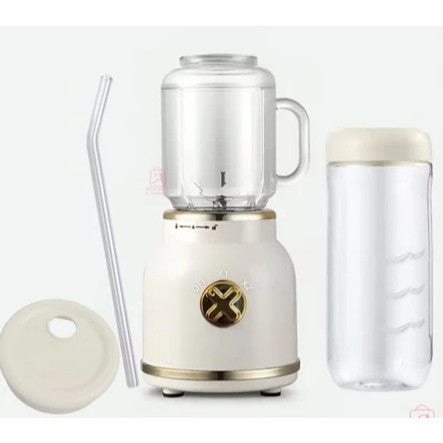 Mini Liquidificador Portátil Copo Caneca 500ml e 450ml Com 10 Lâminas, Tampa, Canudo e Copo Recarregavel