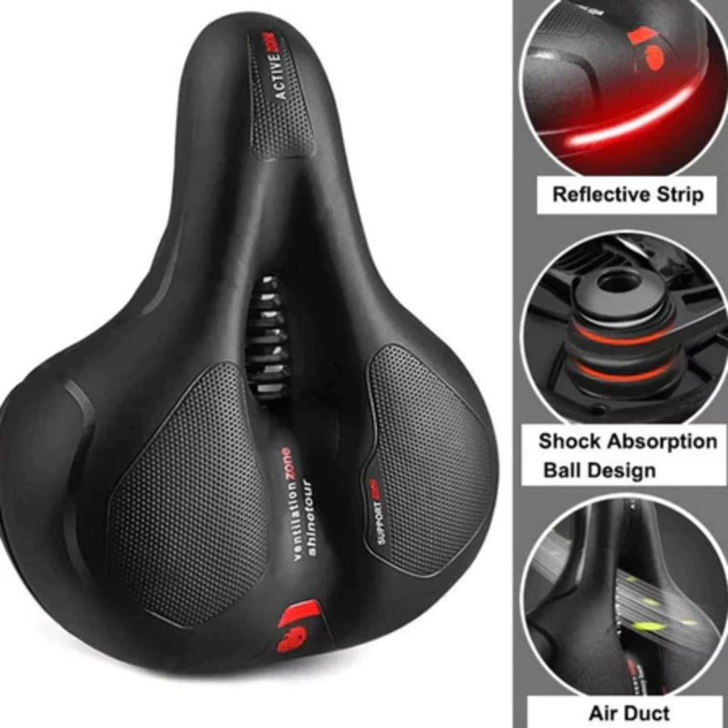 Assento De Bicicleta Banco Selim Super Confortável Selim Largo Bicicleta