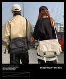 Bolsa mensageiro estilo coreano para mulheres, grande capacidade, mochila de faculdade feminina, bolsa de ombro versátil