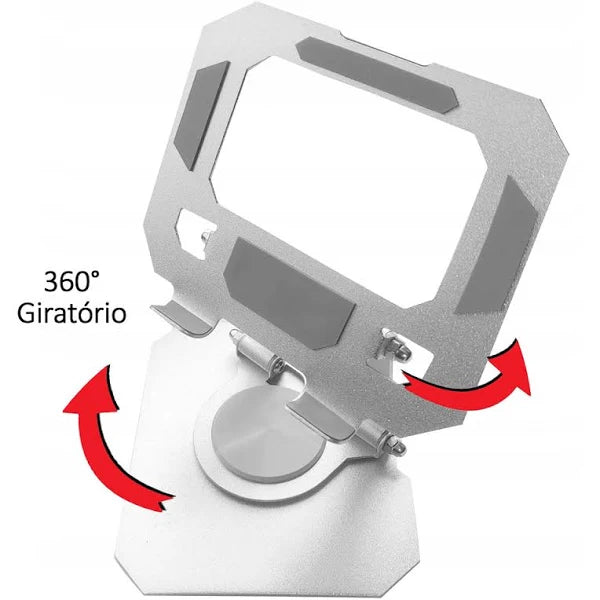 Suporte Tablet Móvel Dobrável Giratório Riser 360º-alumínio