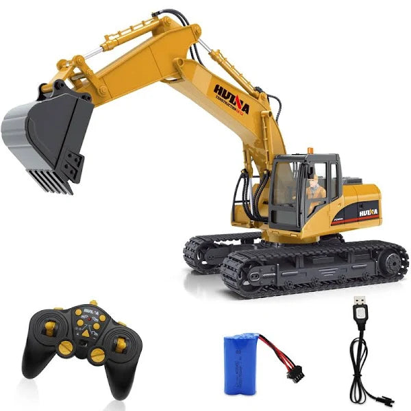 Escavadeira de Controle Remoto - 11 Comandos por Controle Remoto